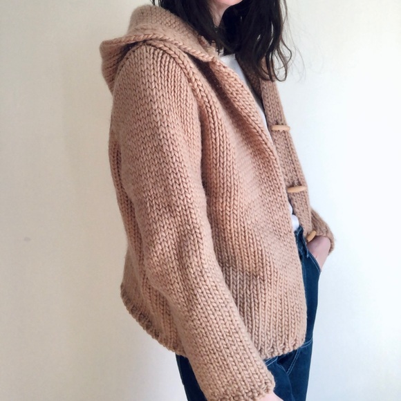 Chunky knit 100% wool cardigan - Picture 2 of 16